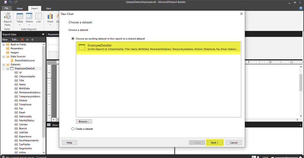 Build SSRS (RDL) Report From Microsoft Report Builder
